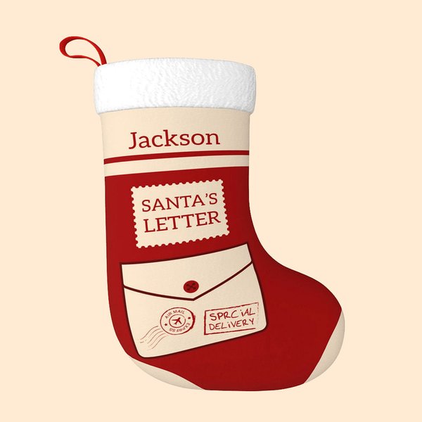 Media de Navidad personalizada con la carta de Papá Noel y el nombre Decoración del árbol de Navidad Regalo perfecto para niños