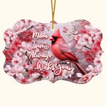 Personifierad 3D-utskriftseffekt Kardinalmönster Keramisk prydnad med namn Minnesgåva Julklapp för fågelälskare Familj