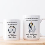 Personalized You Are My Penguin Multicolour Ceramic Mug with Names Anniversary Valentine's Day Gift for Couple