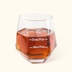 Verres à Whisky Vin Forme de Diamant Verre de Mesure Personnalisé avec Nom Cadeau pour Papa Mari Amateur de Liqueur