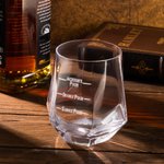 Verres à Whisky Vin Forme de Diamant Verre de Mesure Personnalisé avec Nom Cadeau pour Papa Mari Amateur de Liqueur