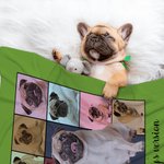 Personalisierte Eras Tour Style 10 Haustier Fotos Collage Decke mit Namen Geburtstag Weihnachtsgeschenk für Hund Welpe Katze