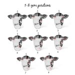 Collana personalizzata di mucca floreale con girasole retrò, pietra di nascita e nome inciso Regalo di compleanno di gioielli occidentali per donne cowgirl