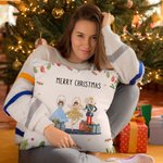 Personalizzato Ballet Girl Mouse Prince Nutcracker Throw Pillow Cover Regalo di Natale Home Decor per amico di famiglia