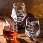 Verres à Whisky Vin Forme de Diamant Verre de Mesure Personnalisé avec Nom Cadeau pour Papa Mari Amateur de Liqueur