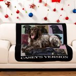 Personalisierte Eras Tour Style 10 Haustier Fotos Collage Decke mit Namen Geburtstag Weihnachtsgeschenk für Hund Welpe Katze