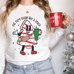 Personalizada Out Here Lookin Like A Snack Camiseta Árbol de Navidad Pastel Sudadera Sudadera Fiesta Divertido Disfraz de Navidad Regalo para la Famil