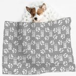 Personalisierte Niedliche Weiche Haustierdecke mit Pfotenabdruck und Namen Geburtstag Weihnachten Geschenk für Katze- und Hundbesitzer Tierliebhaber