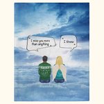 Personalizzato I Miss You More Thanthing Soft Fleece Blanket Natale Memorial Sympathy regalo per la famiglia