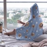 Personalizado lindo Pet Paw Bone Imprimir Foto Manta Sombrero con Nombre Cumpleaños Navidad Memorial Regalo para Pet Lover