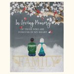 Personalised In Loving Memory Of Those Who Are Forever In My Heart Soft Blanket Christmas Memorial Gift for Family