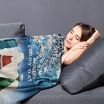 Henkilökohtainen He kävelevät vierelläni joka päivä pehmeä fleece peitto joulu muistoksi lahja perheelle