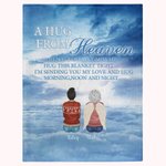 Manta personalizada A Hug From Heaven When You Really Miss Me Soft Gift Christmas Memorial for Family