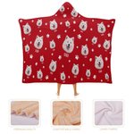 Personalizado lindo Pet Paw Bone Imprimir Foto Manta Sombrero con Nombre Cumpleaños Navidad Memorial Regalo para Pet Lover