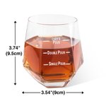 Verres à Whisky Vin Forme de Diamant Verre de Mesure Personnalisé avec Nom Cadeau pour Papa Mari Amateur de Liqueur