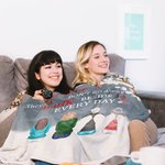 Coperta morbida personalizzata They Walk Beside Me Every Day Regalo commemorativo di Natale per la famiglia