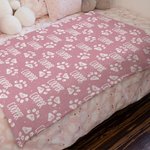 Personalisierte Niedliche Weiche Haustierdecke mit Pfotenabdruck und Namen Geburtstag Weihnachten Geschenk für Katze- und Hundbesitzer Tierliebhaber