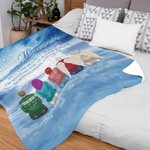 Coperta morbida personalizzata A Hug From Heaven When You Really Miss Us Regalo commemorativo per la famiglia