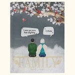 Personalized I Miss You More Than Anything Soft Blanket Christmas Memorial Gift for Lovers