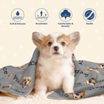 Personalised Colourful Pet Photo Dot Blanket with Name Birthday Christmas Memorial Gift for Cat Dog Pet