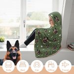 Personalizado lindo Pet Paw Bone Imprimir Foto Manta Sombrero con Nombre Cumpleaños Navidad Memorial Regalo para Pet Lover