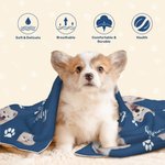 Personalized Cute Pet Paw Print Photo Dot Blanket with Name Gift for Cat Dog Pet