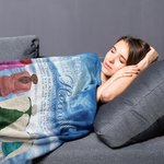 Coperta morbida personalizzata A Hug From Heaven When You Really Miss Us Regalo commemorativo per la famiglia