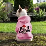 Meowy personalizado de Navidad con capucha del gato del perro de dibujos animados con gorro de Navidad Ropa de invierno Fiesta de disfraces de mascota