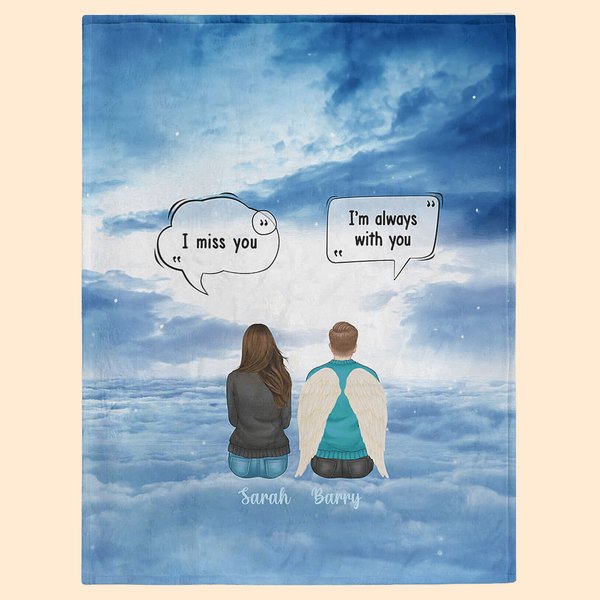 Coperta morbida personalizzata I Miss You I Am Always With You Compleanno di Natale Regalo significativo per la famiglia e gli amici