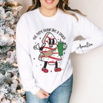 Personalizada Out Here Lookin Like A Snack Camiseta Árbol de Navidad Pastel Sudadera Sudadera Fiesta Divertido Disfraz de Navidad Regalo para la Famil