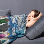 Personalisierte Ich vermisse dich ich bin immer bei dir warme Decke mit Namen Weihnachten Gedenkgeschenk für Familie