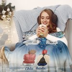 Personalisierte Ich vermisse dich ich bin immer bei dir warme Decke mit Namen Weihnachten Gedenkgeschenk für Familie