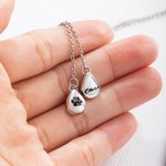 Gepersonaliseerde dubbele urne teardrop hanger ketting voor as crematie sieraden herinnering Gift voor vrouwen
