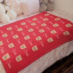 Couverture avec Photo de l'Animal de Compagnie et Nom Personnalisés Anniversaire Noël Cadeau Commémoratif pour Chat Chien Animal de Compagnie