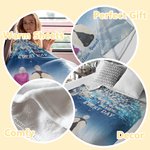 Henkilökohtainen He kävelevät vierelläni joka päivä pehmeä fleece peitto joulu muistoksi lahja perheelle