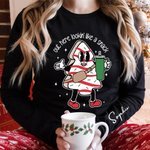 Personalizada Out Here Lookin Like A Snack Camiseta Árbol de Navidad Pastel Sudadera Sudadera Fiesta Divertido Disfraz de Navidad Regalo para la Famil