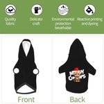 Meowy personalizado de Navidad con capucha del gato del perro de dibujos animados con gorro de Navidad Ropa de invierno Fiesta de disfraces de mascota