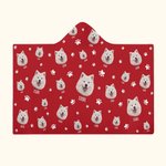 Personalizado lindo Pet Paw Bone Imprimir Foto Manta Sombrero con Nombre Cumpleaños Navidad Memorial Regalo para Pet Lover