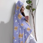 Personalizado lindo Pet Paw Bone Imprimir Foto Manta Sombrero con Nombre Cumpleaños Navidad Memorial Regalo para Pet Lover