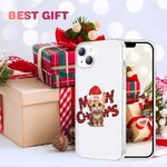 Henkilökohtainen Meowy joulu TPU Puhelin Asia Raised Kehys Lemmikki Santa Hat Slim Puhelin Asia joululahja ystävälle Perhe Koira Kissa Lover