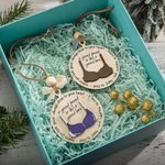 Personalized Friend Like a Bra Engraved Wooden Hanging Ornament Funny Christmas Gift for Best Friend Soul Sister