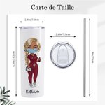 Gobelet en Acier Inoxydable avec Paille Bouteille Personnalisé Cadeau Fin d'Études pour Infirmière Médecin