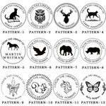 Personalised From The Library of Animal Theme Book Embosser Stamp with Name Christmas Birthday Gift for Books Lover Book Club