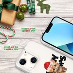 Henkilökohtainen Meowy joulu TPU Puhelin Asia Raised Kehys Lemmikki Santa Hat Slim Puhelin Asia joululahja ystävälle Perhe Koira Kissa Lover