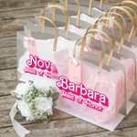 Personalized Hot Pink Retro Dolly Font Tote Bag with Tissue Paper and Text Wedding Party Gift Bachelorette Party Gift for Her