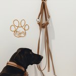 Personalizzato Pet Paw Print Wire Words Handmade Wall Art Decoration Pet Memorial Sign Christmas Birthday Gift for Pet Lover (Regalo di Natale per chi