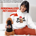 Personalizzato Meowy Natale Felpa con cappuccio con cappello di Natale Unisex Pullover Compleanno Regalo di Natale per gli amanti dei cani e dei gatti