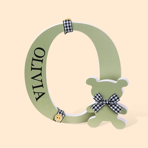 Alphabet Letter Wooden Sign with Name Decoration