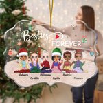 Henkilökohtainen Besties Forever Joulujuhla Epäsäännöllinen muoto Akryyli Ornamentti Joululahja Bestieille