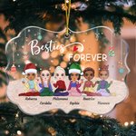Henkilökohtainen Besties Forever Joulujuhla Epäsäännöllinen muoto Akryyli Ornamentti Joululahja Bestieille